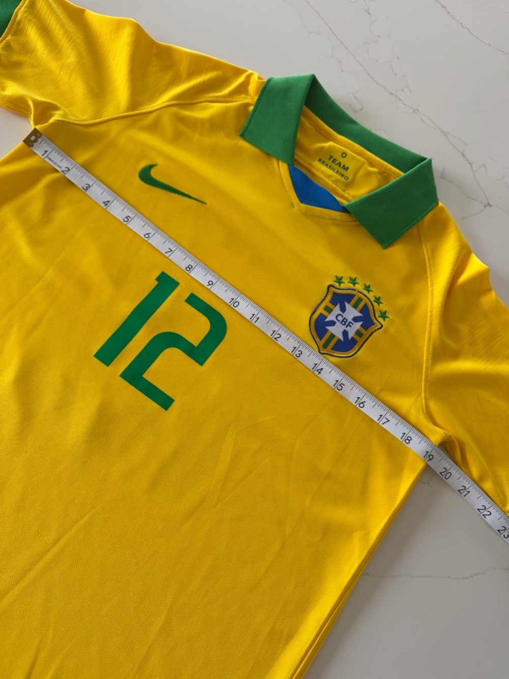Nike Marcelo Brazil Soccer Jersey with Number 12 - Picture 4 of 8